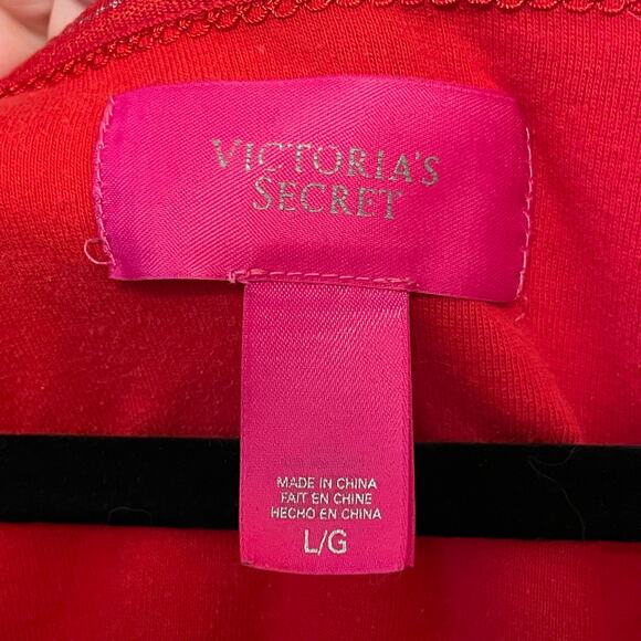 Victoria’s Secret L pajama romper sparkle stripe long sleeve deep scoop neck - Picture 4 of 7